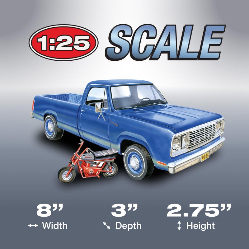 MPC 1978 Dodge D100 Custom Pickup 1:25 Scale Model Kit - Image 4